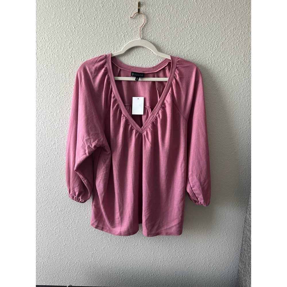 B COLLECTION BY BOBEAU Rosamonde Shirred Knit Top